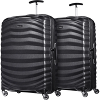 Aanbieding Samsonite Lite-Shock Spinner 75cm Duo Pack Black