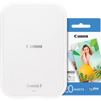 Aanbieding Canon Zoemini 2 Wit + 20 vellen fotopapier